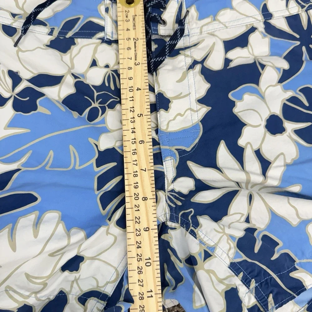 Vintage Patagonia SP03 Tropical Floral Board Shorts Blue‎ Women 8 Surf Swim 2003